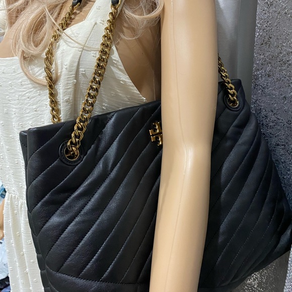 Tory Burch Kira Leather Chevron Tote Bag